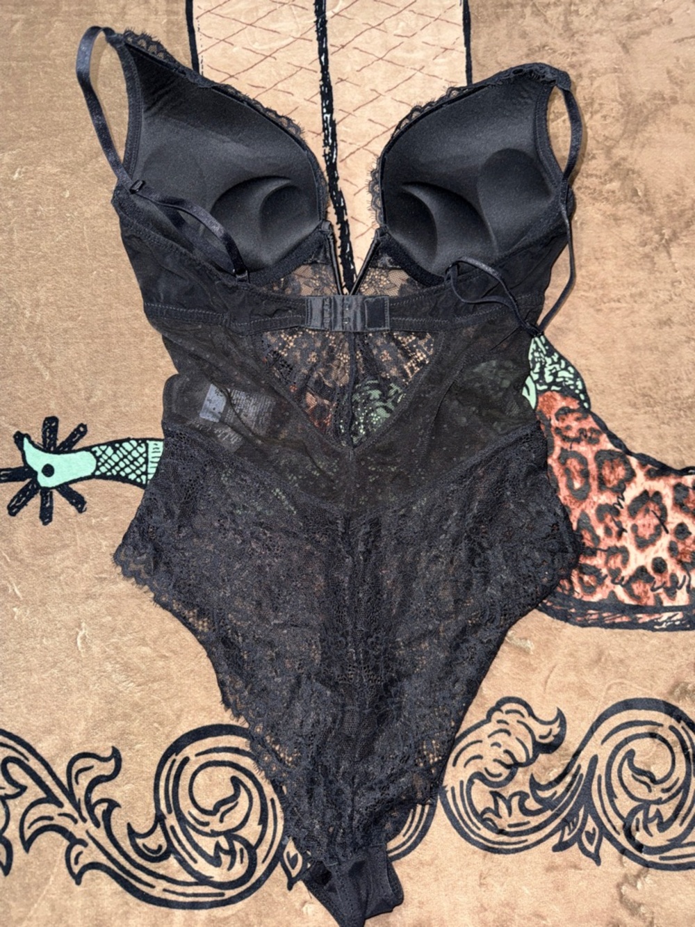 H&M Black Lace Top with Sheer Detail NWOT - Picture 5 of 7